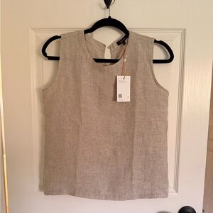 Quince 100% European Linen Tank Top Flax XS